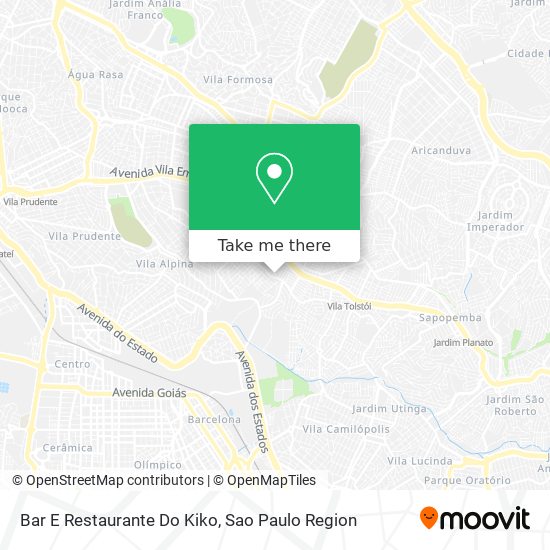 Mapa Bar E Restaurante Do Kiko