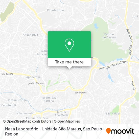 Nasa Laboratório - Unidade São Mateus map