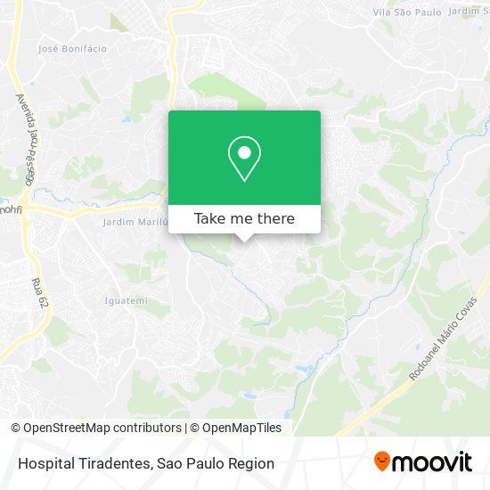 Hospital Tiradentes map