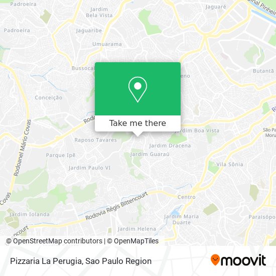 Mapa Pizzaria La Perugia
