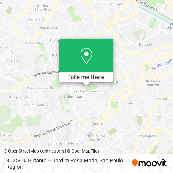 8025-10 Butantã – Jardim Rosa Maria map