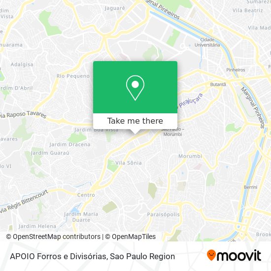 APOIO Forros e Divisórias map