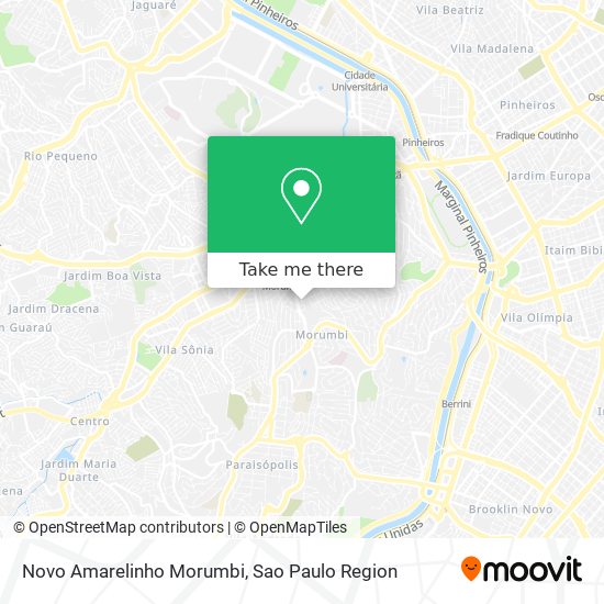 Novo Amarelinho Morumbi map