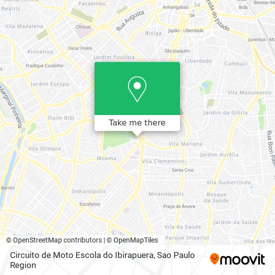 Circuito de Moto Escola do Ibirapuera map