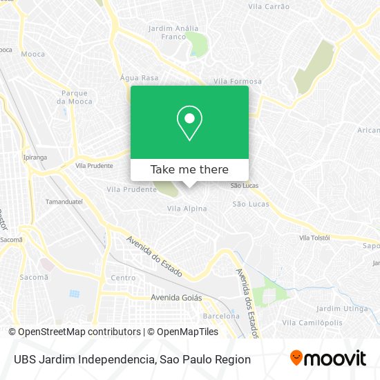 Mapa UBS Jardim Independencia