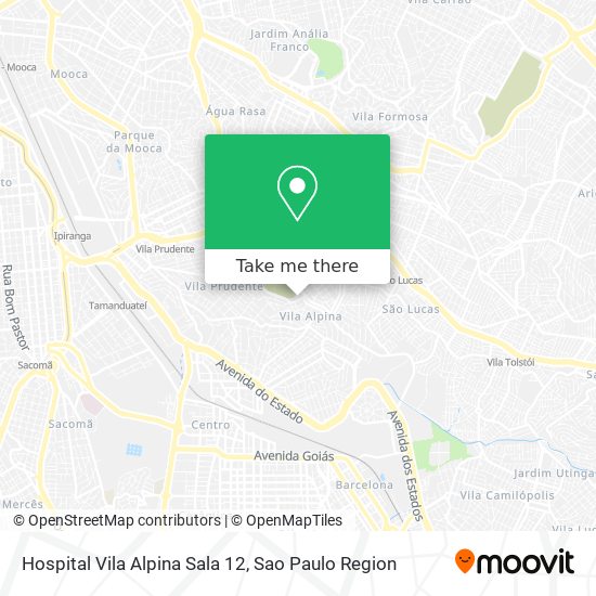Hospital Vila Alpina Sala 12 map