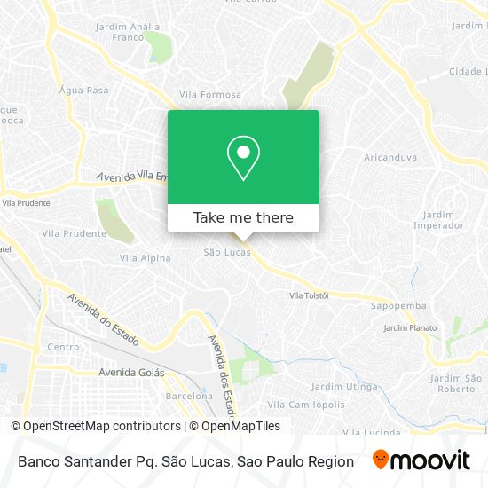 Banco Santander Pq. São Lucas map