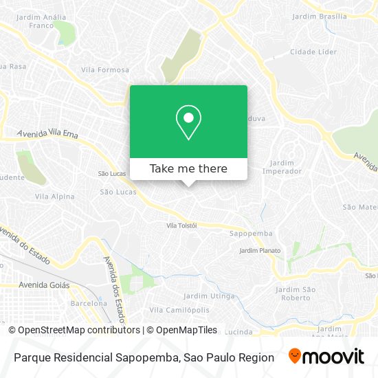 Mapa Parque Residencial Sapopemba