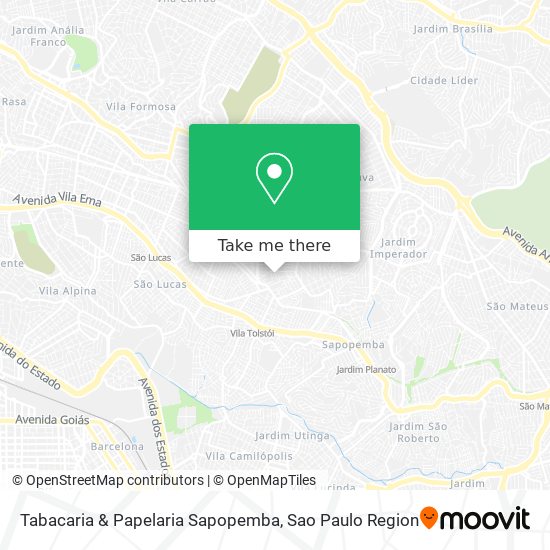 Tabacaria & Papelaria Sapopemba map