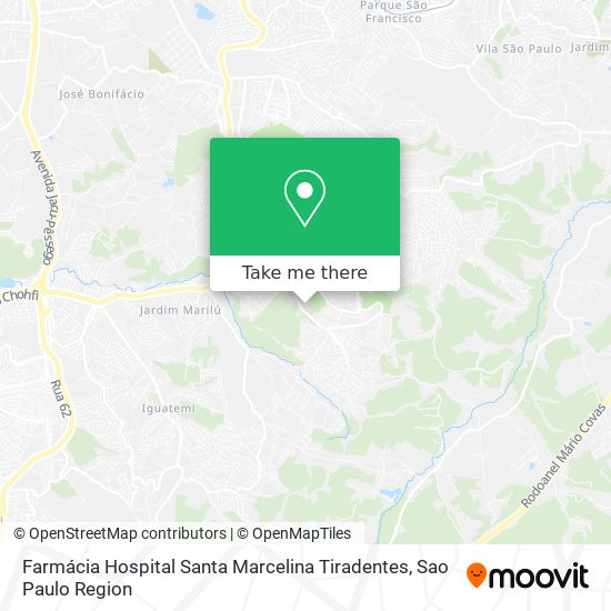Mapa Farmácia Hospital Santa Marcelina Tiradentes