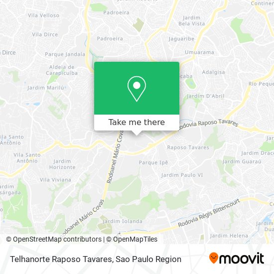 Telhanorte Raposo Tavares map