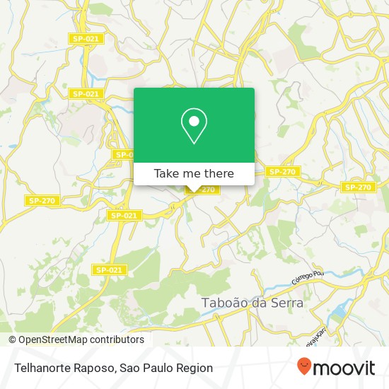 Telhanorte Raposo map