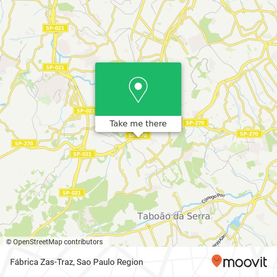 Fábrica Zas-Traz map