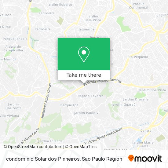 Mapa condominio Solar dos Pinheiros