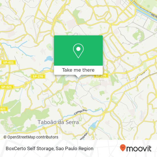 Mapa BoxCerto Self Storage