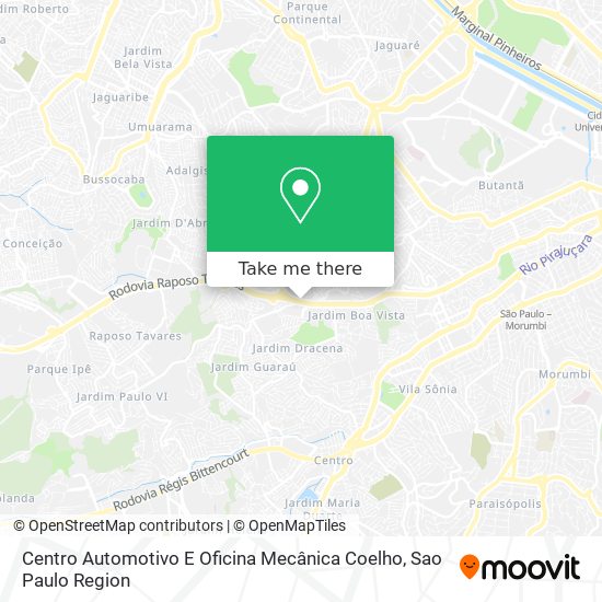 Centro Automotivo E Oficina Mecânica Coelho map