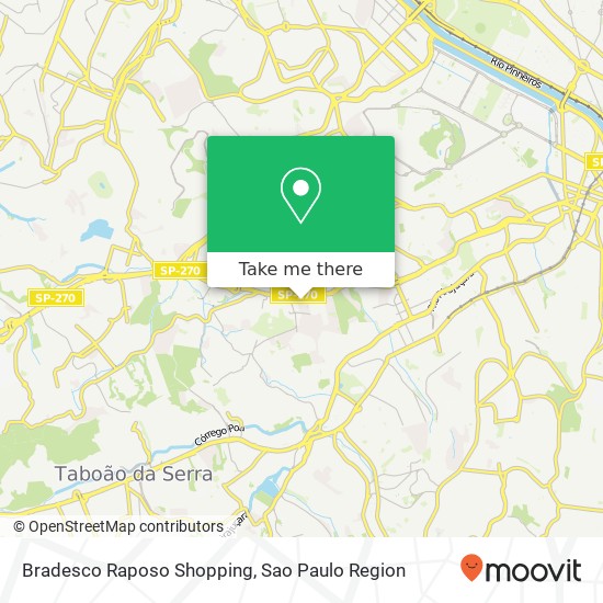 Bradesco Raposo Shopping map