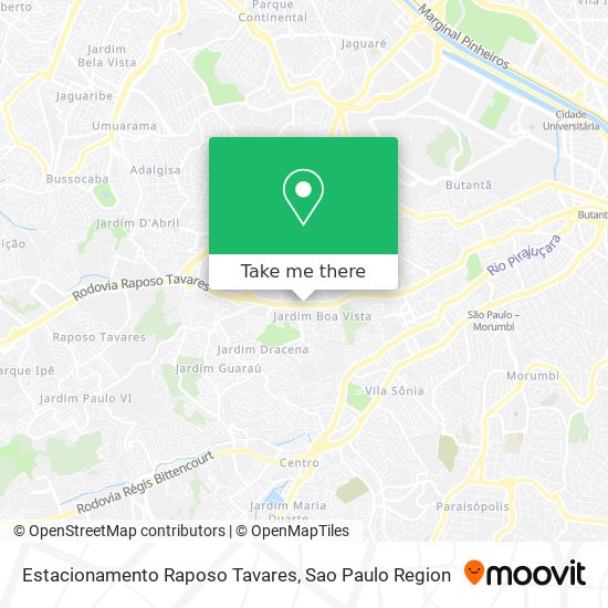 Mapa Estacionamento Raposo Tavares