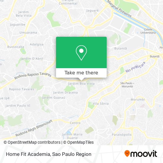 Mapa Home Fit Academia