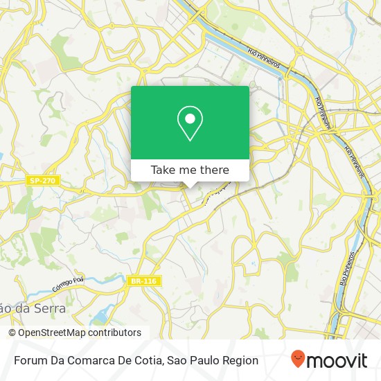 Mapa Forum Da Comarca De Cotia