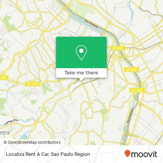 Localiza Rent A Car map