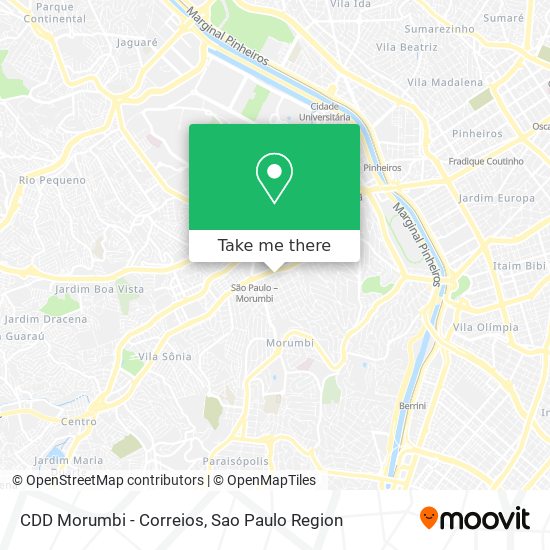 CDD Morumbi - Correios map