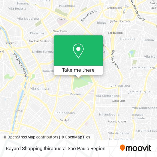 Mapa Bayard Shopping Ibirapuera