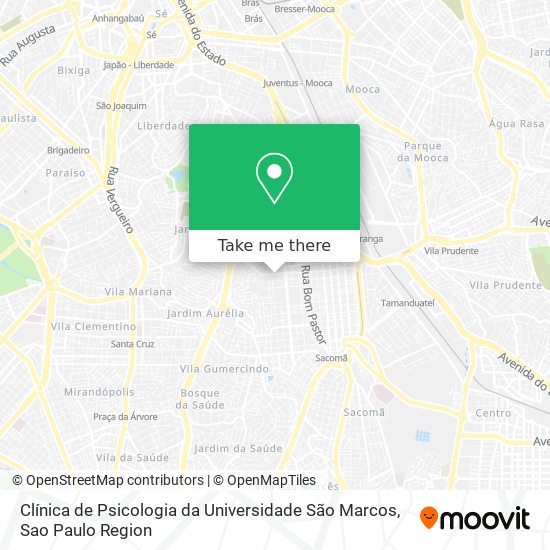 Clínica de Psicologia da Universidade São Marcos map