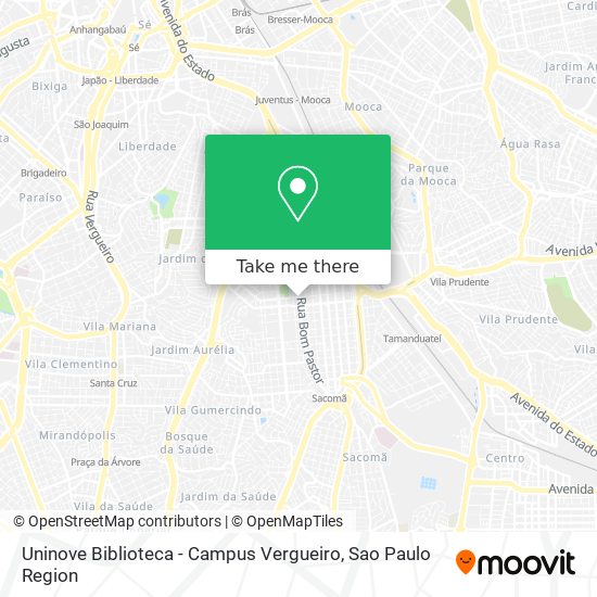 Uninove Biblioteca - Campus Vergueiro map