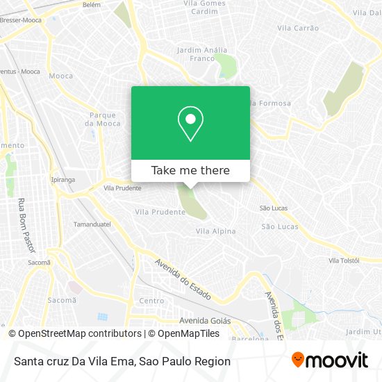 Santa cruz Da Vila Ema map