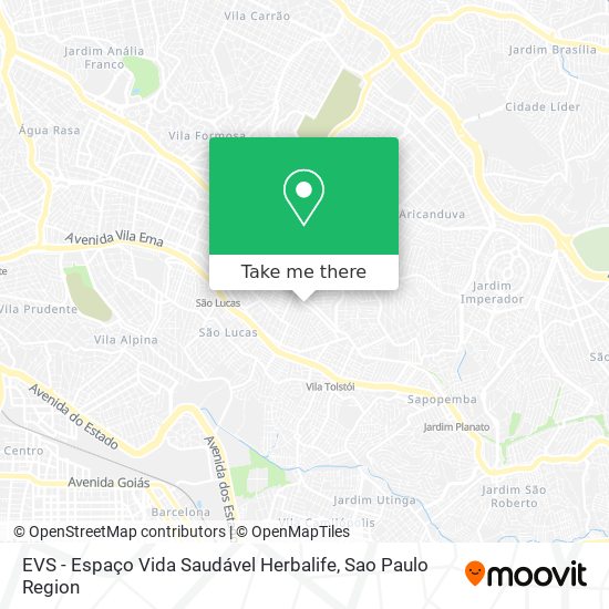 Mapa EVS - Espaço Vida Saudável Herbalife