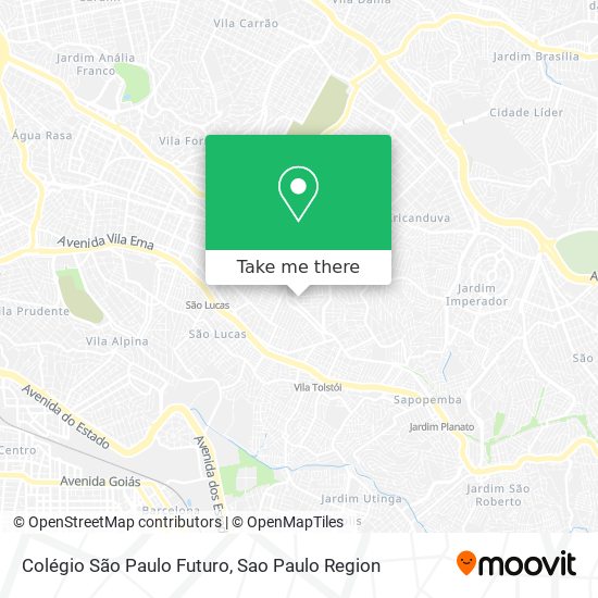 Mapa Colégio São Paulo Futuro