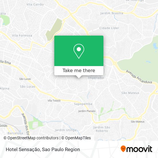 Hotel Sensação map