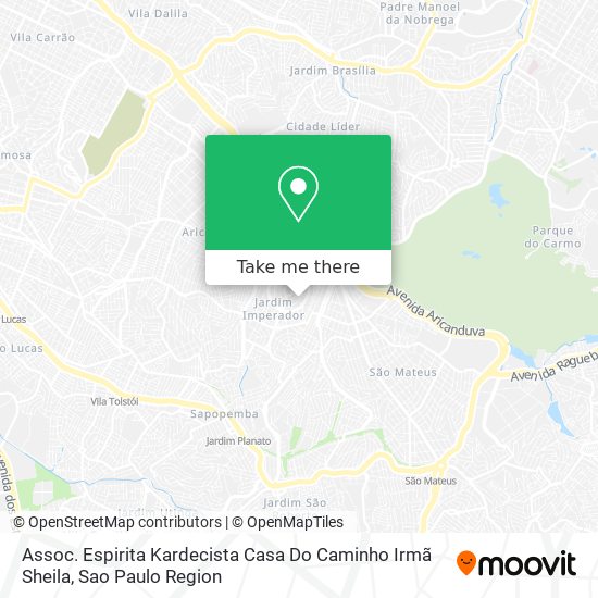 Mapa Assoc. Espirita Kardecista Casa Do Caminho Irmã Sheila