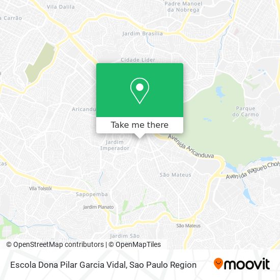 Mapa Escola Dona Pilar Garcia Vidal