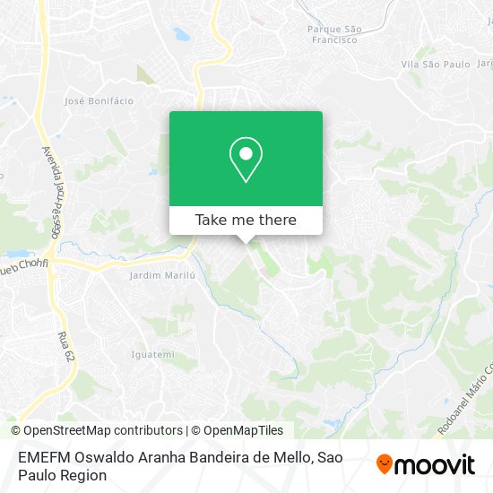 Mapa EMEFM Oswaldo Aranha Bandeira de Mello