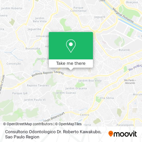 Mapa Consultorio Odontologico Dr. Roberto Kawakubo