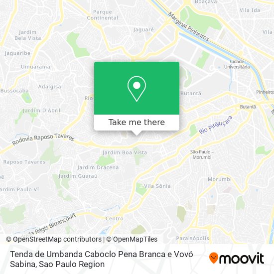 Tenda de Umbanda Caboclo Pena Branca e Vovó Sabina map