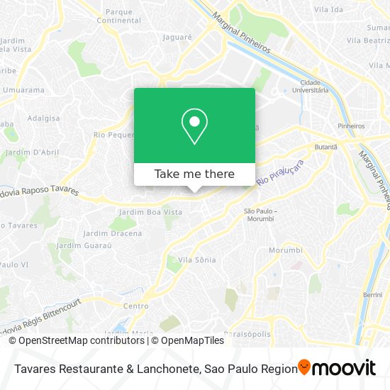 Mapa Tavares Restaurante & Lanchonete
