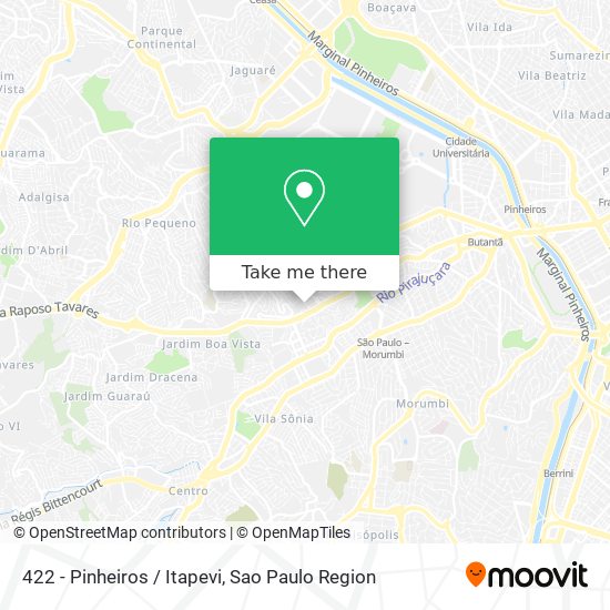 422 - Pinheiros / Itapevi map