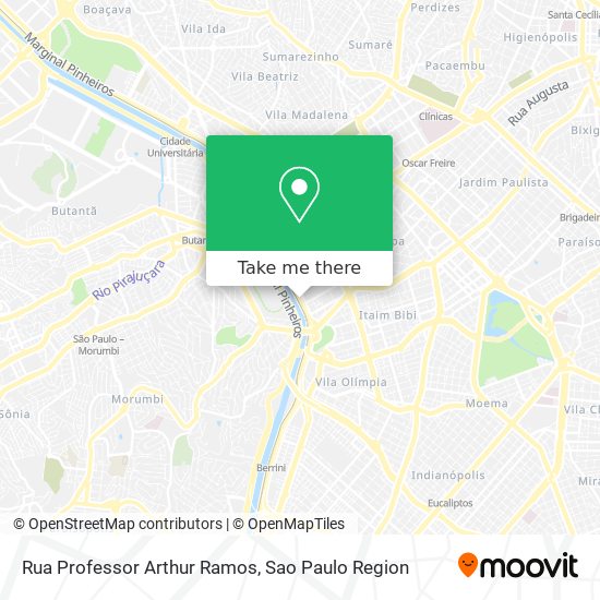 Mapa Rua Professor Arthur Ramos