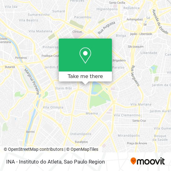 INA - Instituto do Atleta map