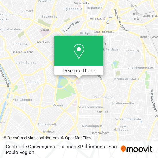 Mapa Centro de Convenções - Pullman SP Ibirapuera