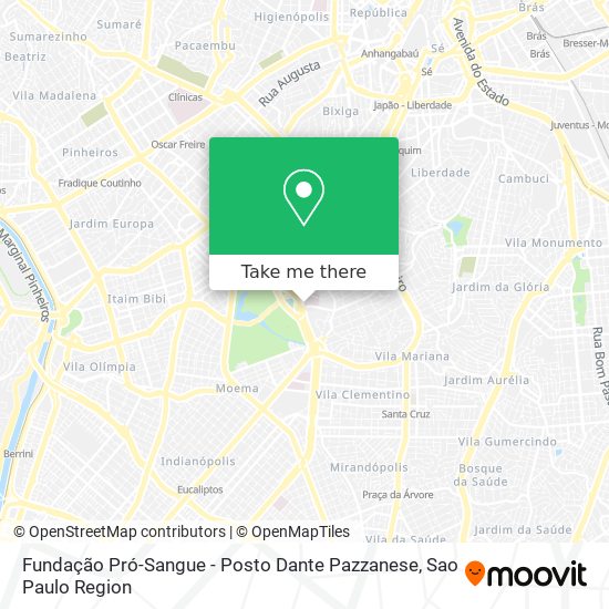 Fundação Pró-Sangue - Posto Dante Pazzanese map