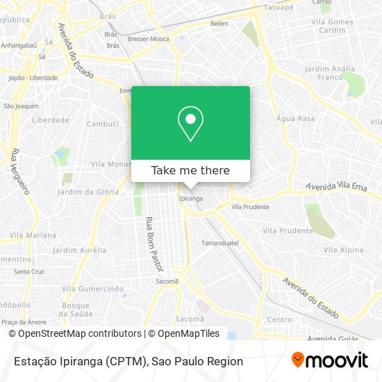 Estação Ipiranga (CPTM) map
