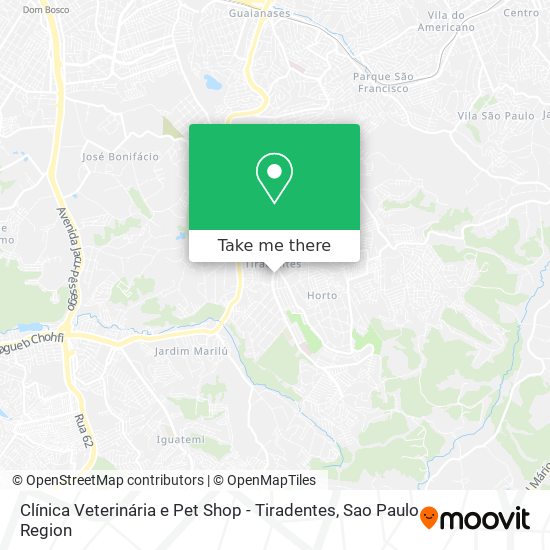 Clínica Veterinária e Pet Shop - Tiradentes map