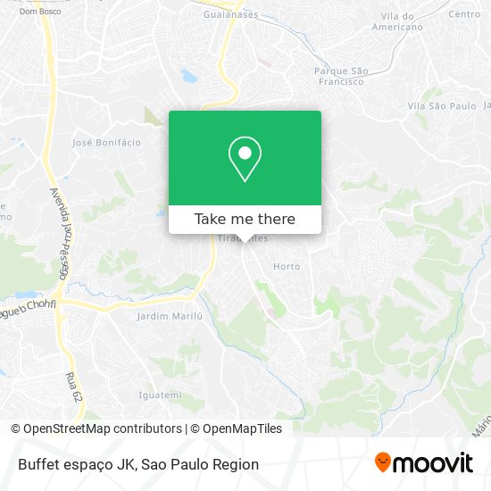 Buffet espaço JK map