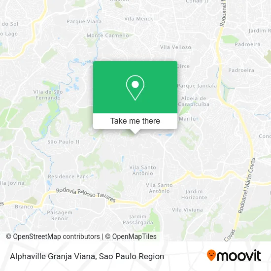 Alphaville Granja Viana map
