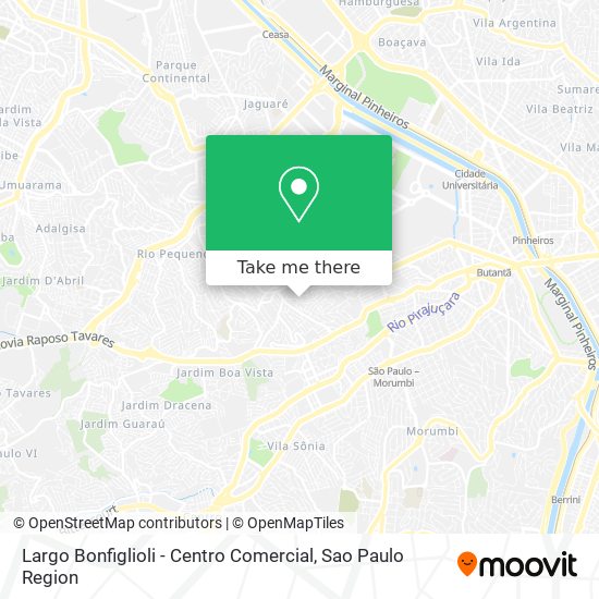 Mapa Largo Bonfiglioli - Centro Comercial