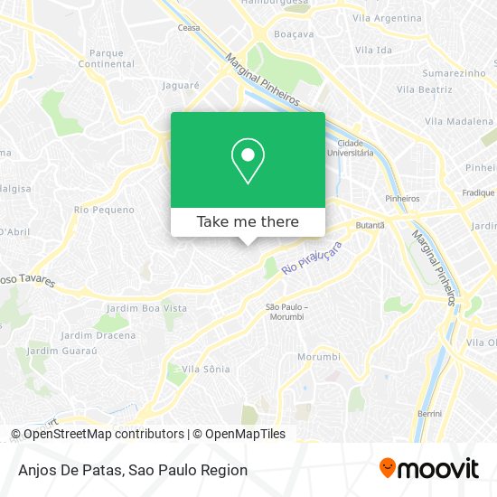 Anjos De Patas map